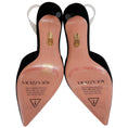 Load image into Gallery viewer, Aquazzura Black Suede V Plexi 85 Slingback Pumps
