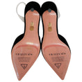 Load image into Gallery viewer, Aquazzura Black Suede V Plexi 85 Slingback Pumps
