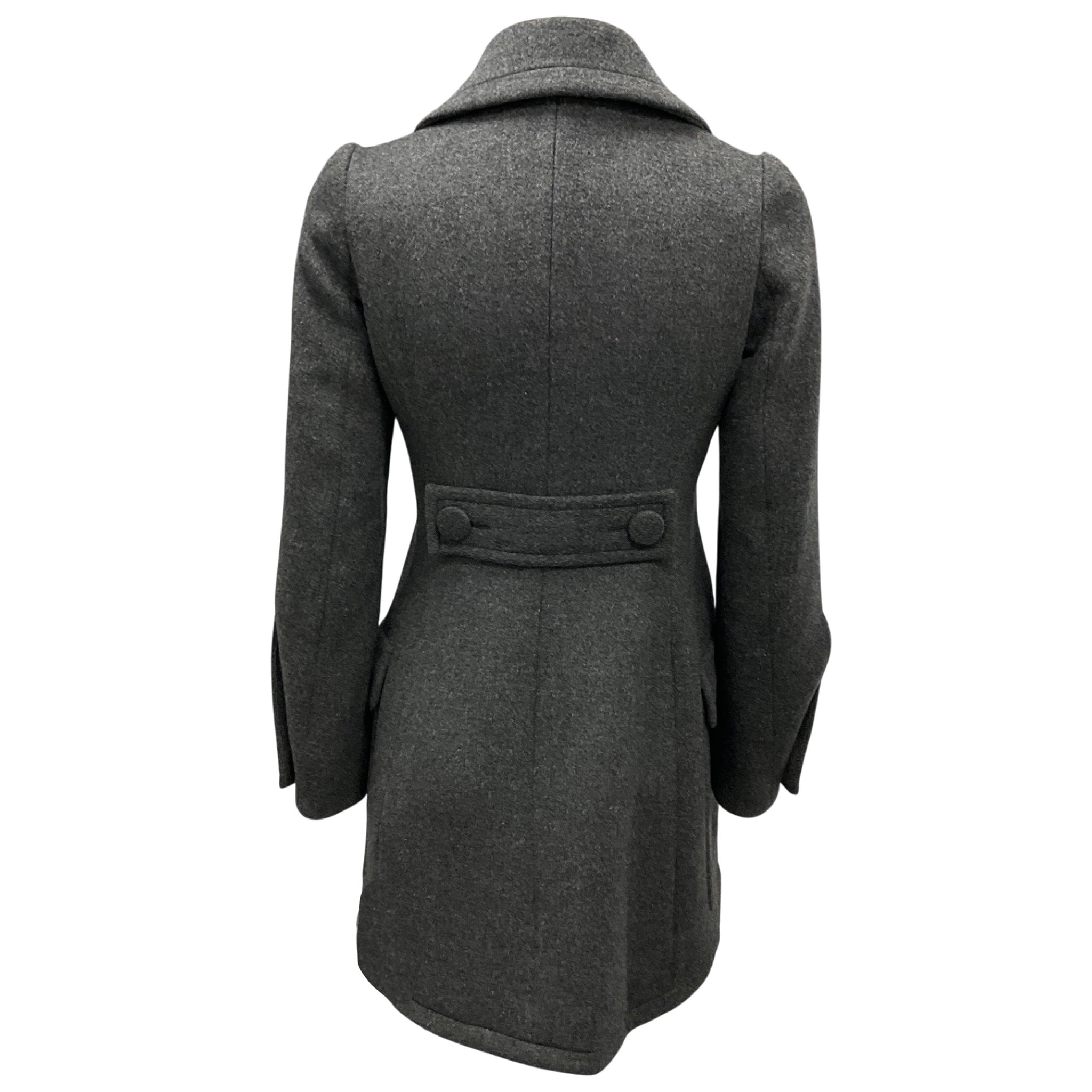Christian Dior Charcoal Grey Double Breasted Cashmere Coat