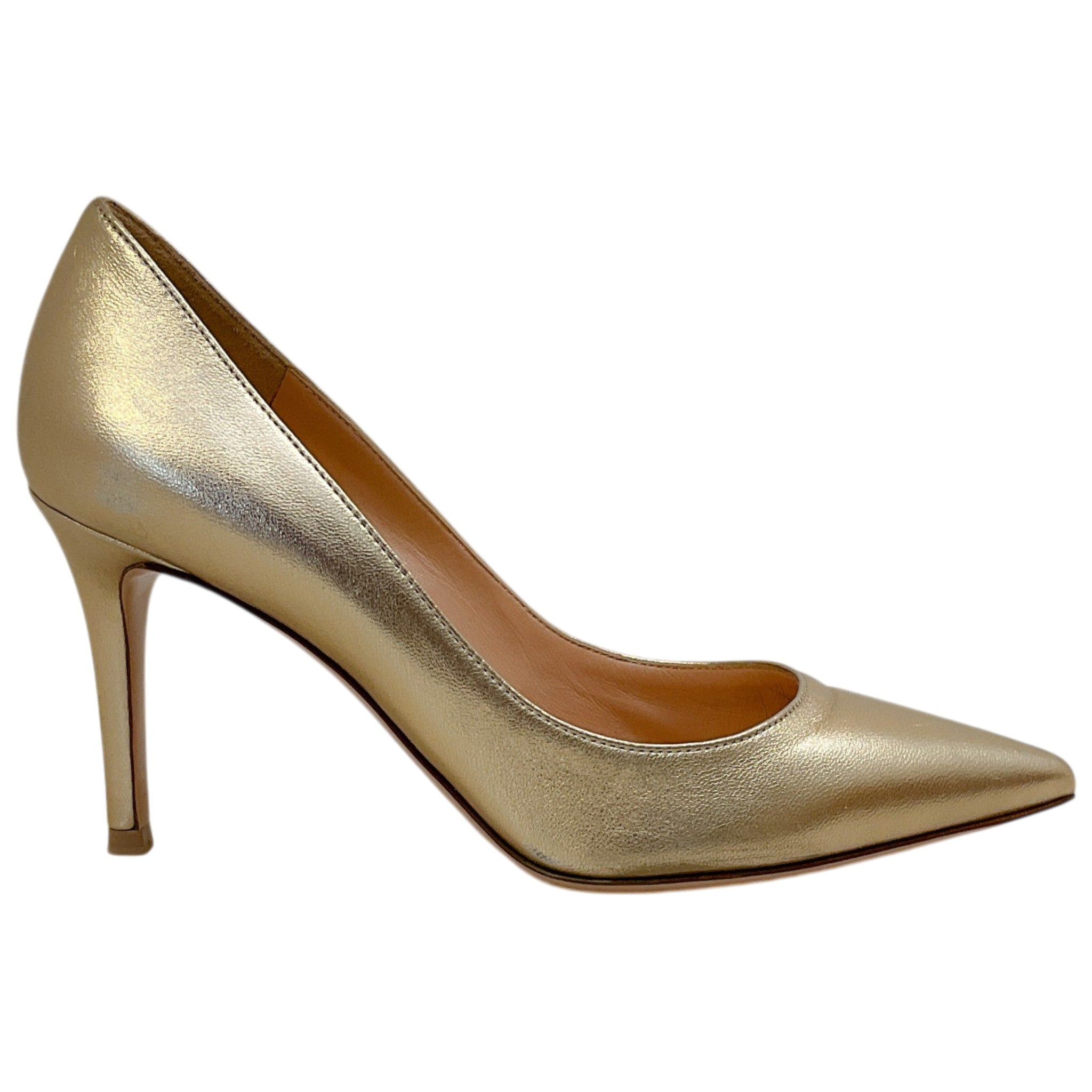 Gianvito Rossi Mekong Gold Leather Gianvito 85 Pumps