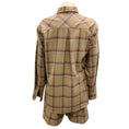 Load image into Gallery viewer, Beau Souci Olive Green Plaid Cashmere Shirt and Shorts Two-Piece Set
