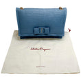 Load image into Gallery viewer, Ferragamo Light Blue Puffy Raffia Viva Bag
