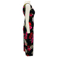 Load image into Gallery viewer, Dolce & Gabbana Black Multi Rose Printed Silk Midi Cocktail Dress
