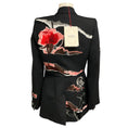 Load image into Gallery viewer, Alexander McQueen Black / Pink / Red Multi Rose Embroidered Blazer Jacket
