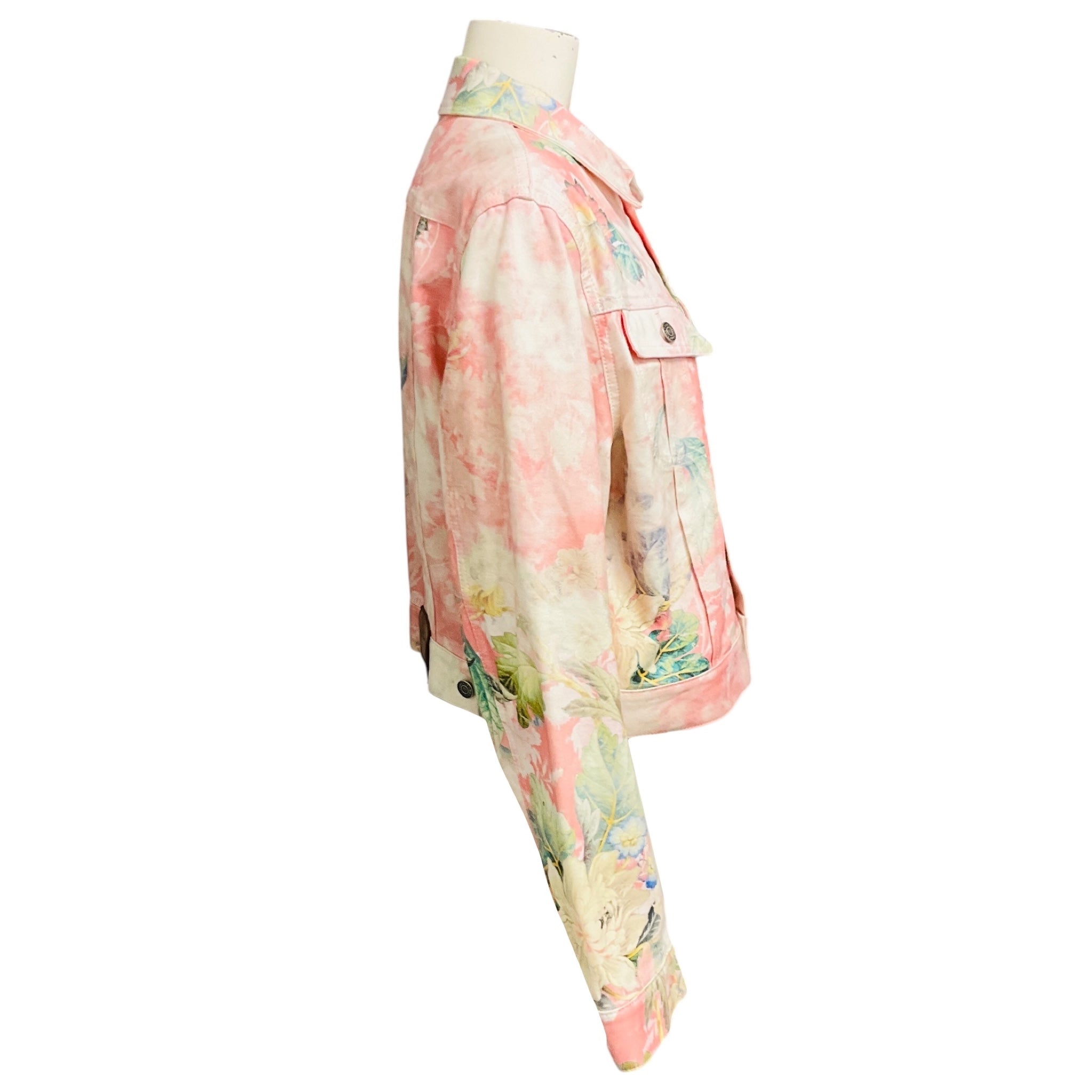 Ralph Lauren Collection Pastel Multi Floral Denim Jacket