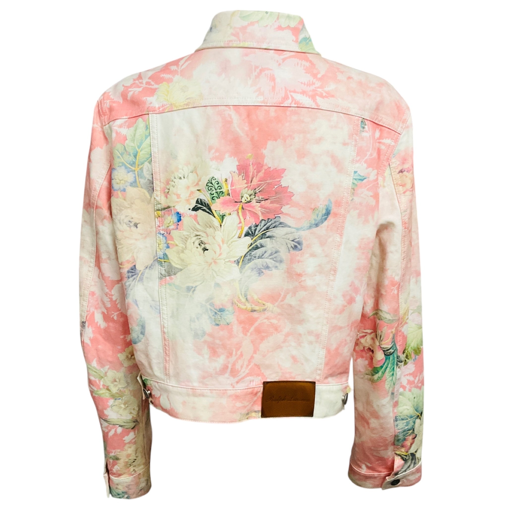 Ralph Lauren Collection Pastel Multi Floral Denim Jacket