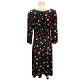 Load image into Gallery viewer, Marc Jacobs Black Multi Printed Silk Wrap Dress
