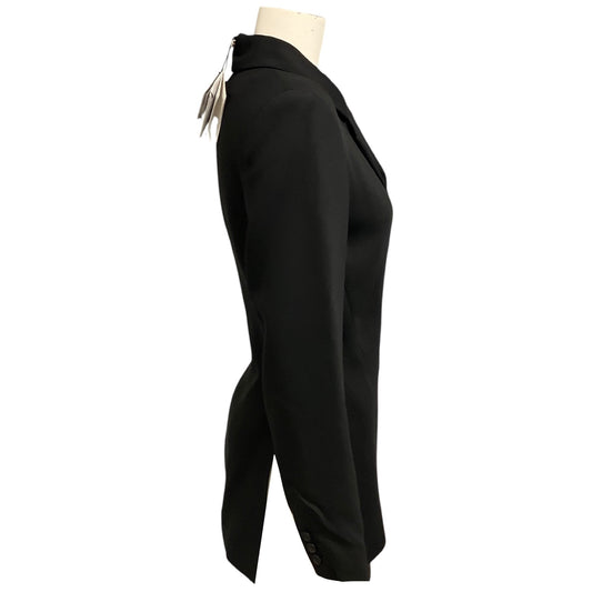 Loewe Black Asymmetric Single Button Tailored Stretch Viscose Blazer Jacket