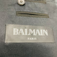 Load image into Gallery viewer, Balmain Black / Gold Chain Embellished Cotton Tuxedo Style Blazer Jacket
