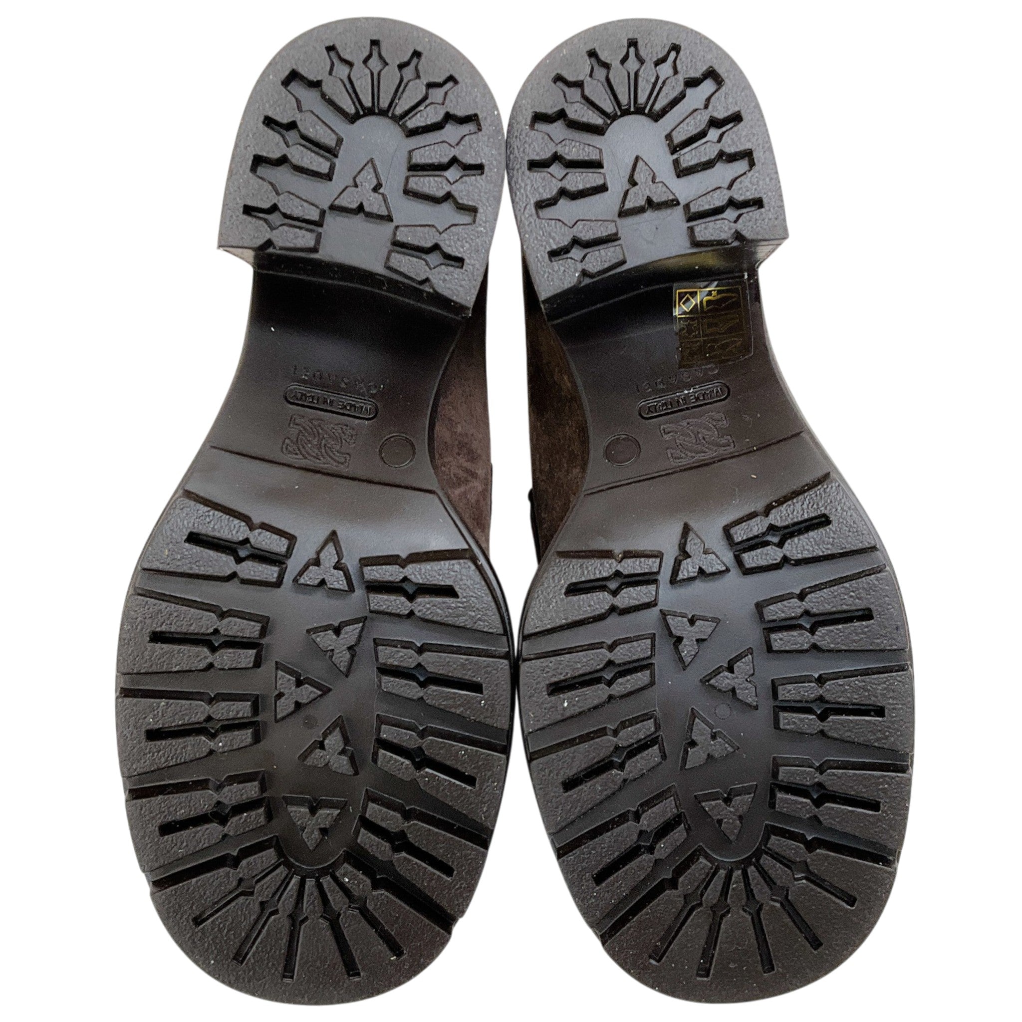 Casadei Brown Suede Chunky Heeled Loafers