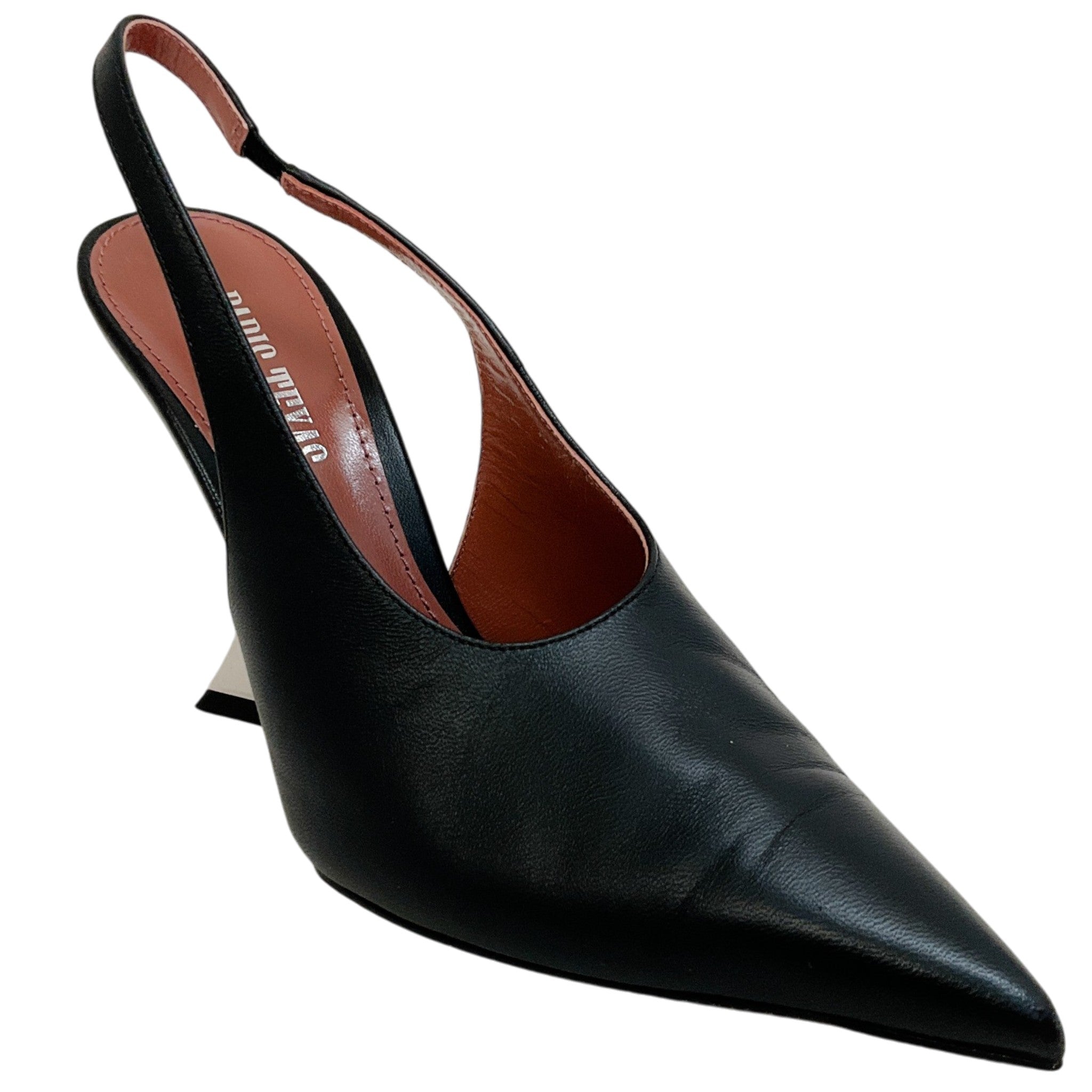 Paris Texas Black / Silver Nina Slingback Wedge Pumps
