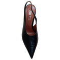 Load image into Gallery viewer, Paris Texas Black / Silver Nina Slingback Wedge Pumps
