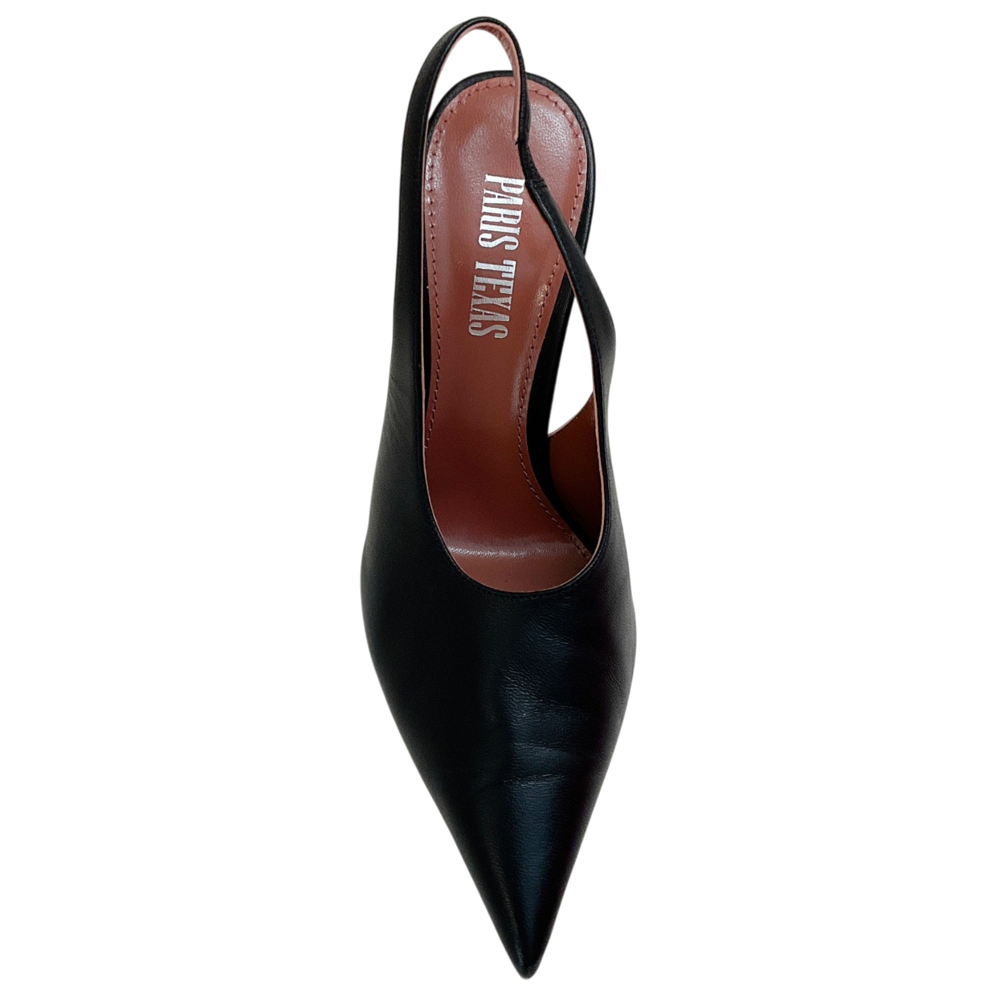 Paris Texas Black / Silver Nina Slingback Wedge Pumps