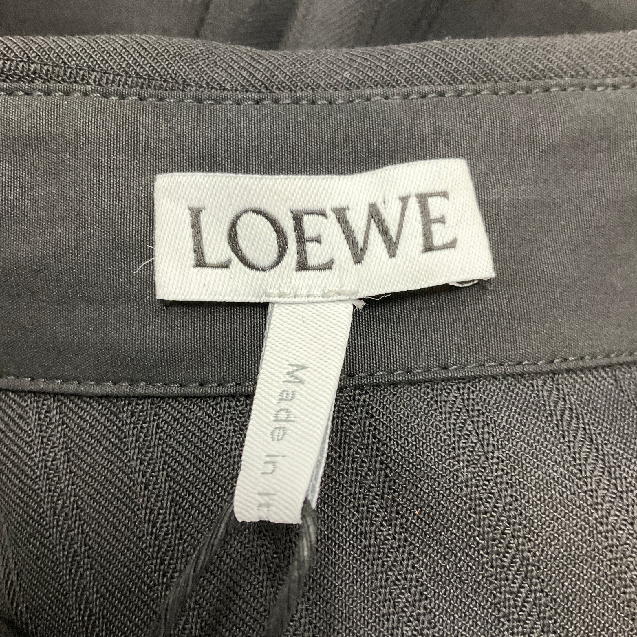 Loewe Black Buckle Detailed Gathered Midi Dress