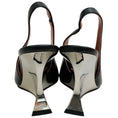 Load image into Gallery viewer, Paris Texas Black / Silver Nina Slingback Wedge Pumps

