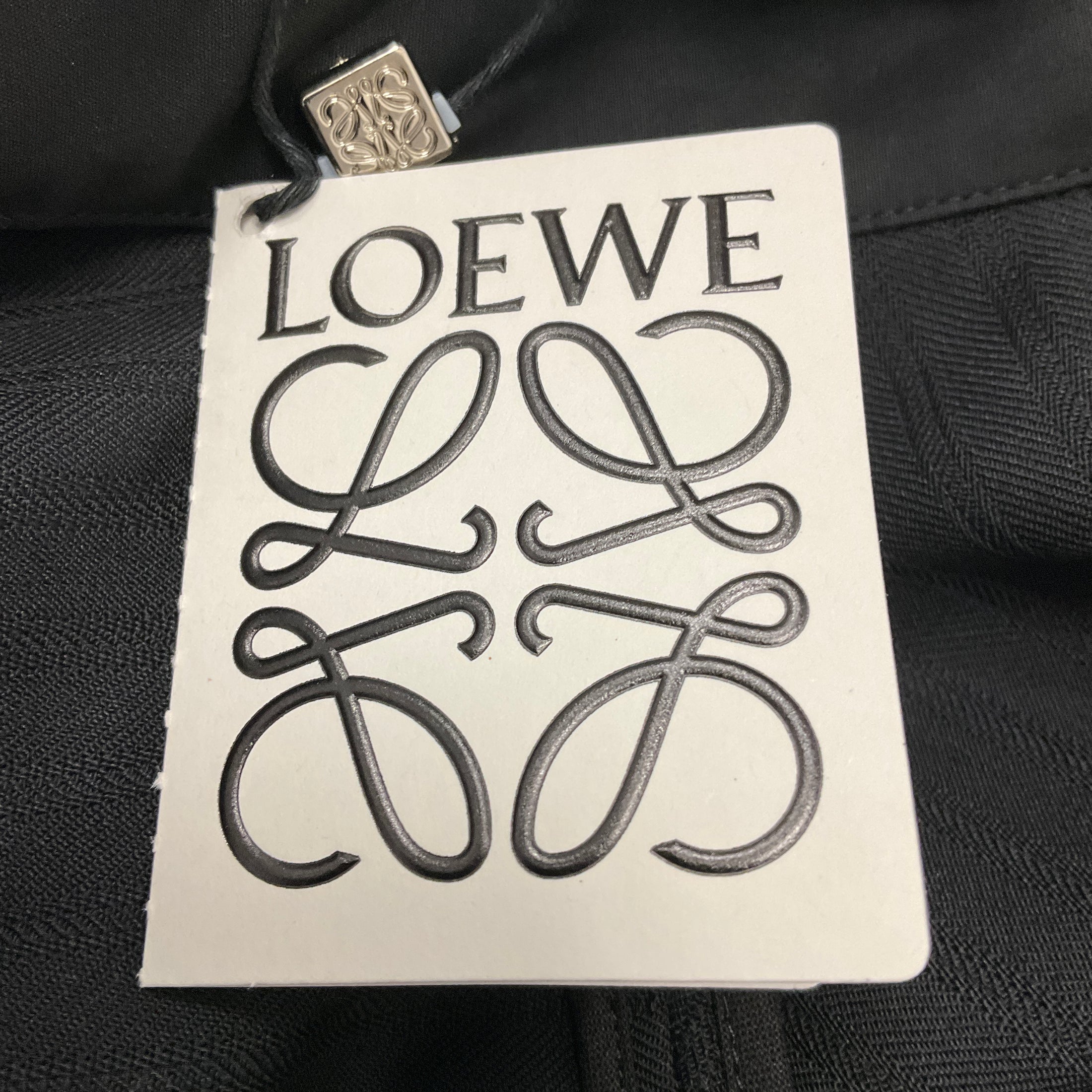 Loewe Black Buckle Detailed Gathered Midi Dress