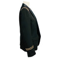 Load image into Gallery viewer, Balmain Black / Gold Chain Embellished Cotton Tuxedo Style Blazer Jacket
