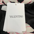 Load image into Gallery viewer, Valentino Black / White / Pink Floral Short Sleeved Crepe Top
