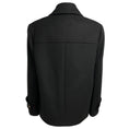 Load image into Gallery viewer, Versace Black Double Breasted Wool Pea Coat with Gold Medusa Medallion and Crystal Buttons
