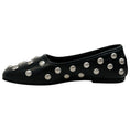 Load image into Gallery viewer, Freda Salvador Black Leather Jessie Flats with Silver Studs
