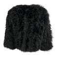 Load image into Gallery viewer, Yves Salomon Black Turkey Feather Cropped Jacket
