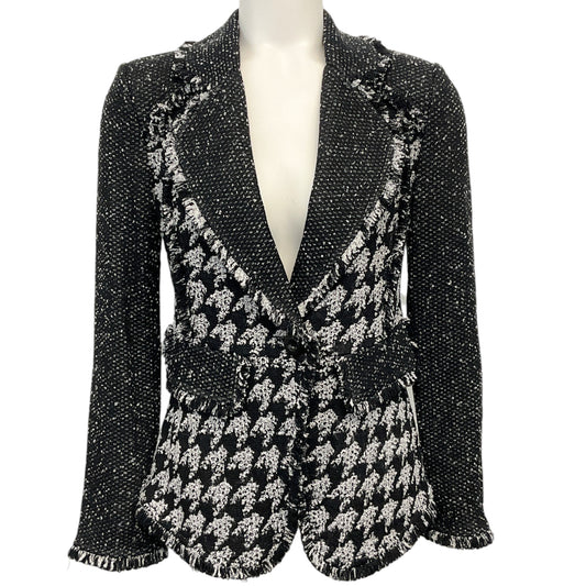 St. John Black / White Tweed Knit Blazer
