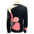 Load image into Gallery viewer, Chanel Black / White / Pink 2023 Fuzzy Cashmere Knit Pullover Sweater
