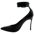 Load image into Gallery viewer, Casadei Black Leather Ankle Strap Blade Pumps
