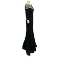 Load image into Gallery viewer, Carolina Herrera Black Sequined and Beaded Mesh Tulle Detail Crepe Gown / Formal Dress
