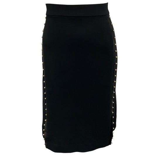 Altuzarra Black Welkes Bead Embellished Crepe Midi Skirt