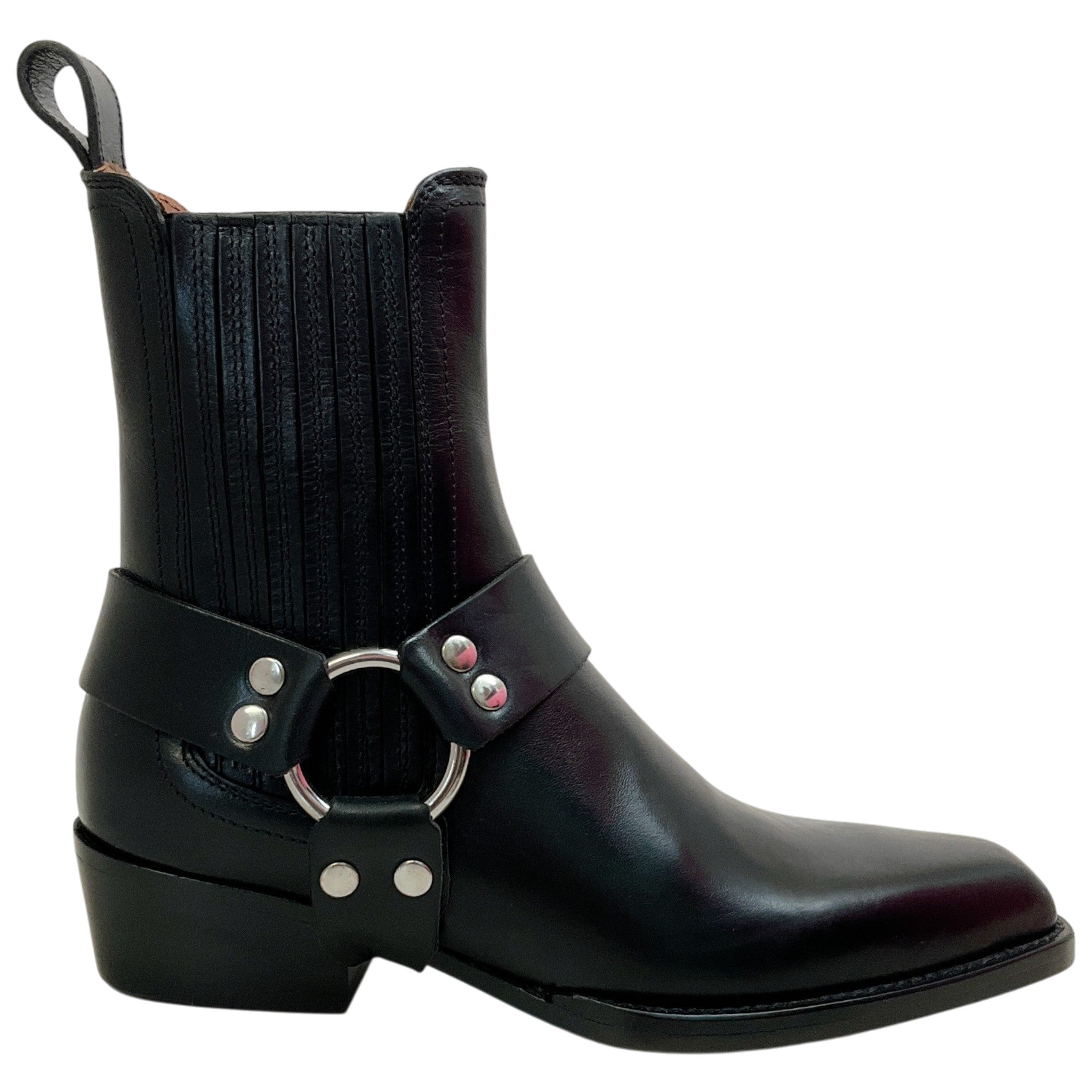 Paris Texas  Black Leather Helena Ankle Moto Boots