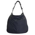 Load image into Gallery viewer, Bottega Veneta Black / Navy Blue Intrecciato Woven Leather Trimmed Tessuto Bag
