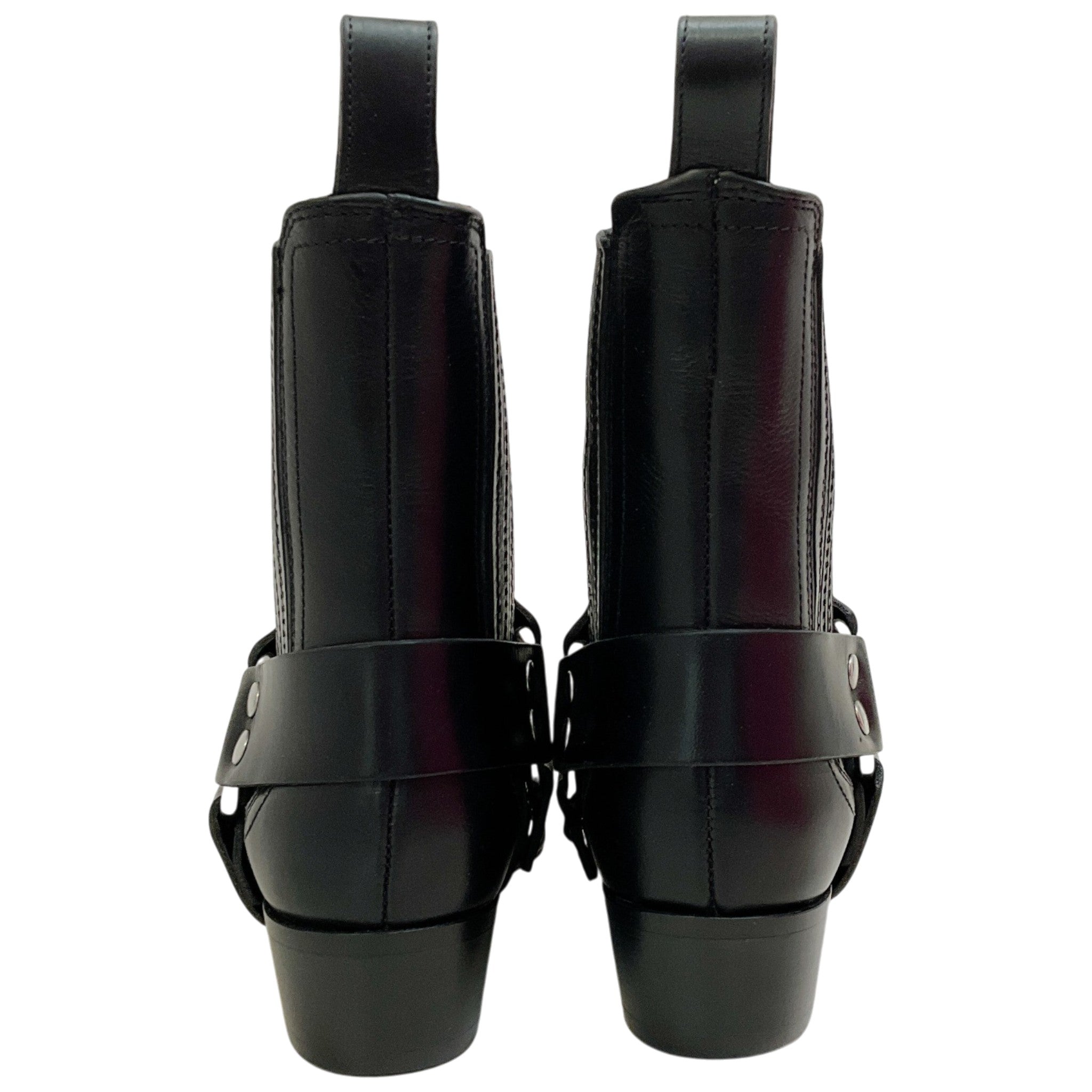 Paris Texas  Black Leather Helena Ankle Moto Boots