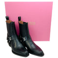 Load image into Gallery viewer, Paris Texas  Black Leather Helena Ankle Moto Boots
