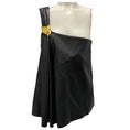 Load image into Gallery viewer, Brandon Maxwell Black One Shoulder Nappa Lamb Leather Top
