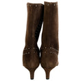 Load image into Gallery viewer, Freda Salvador Teddy Brown Suede Studded Tricia Ankle Boots
