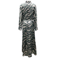 Load image into Gallery viewer, Kiton Grey / Green / Blue Printed Long Sleeved Silk Maxi Dress
