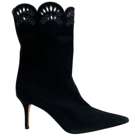 Arteana Black Suede Eyelet Ankle Boots