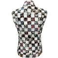 Load image into Gallery viewer, Giambattista Valli White Multi Denim Chess Print Vest
