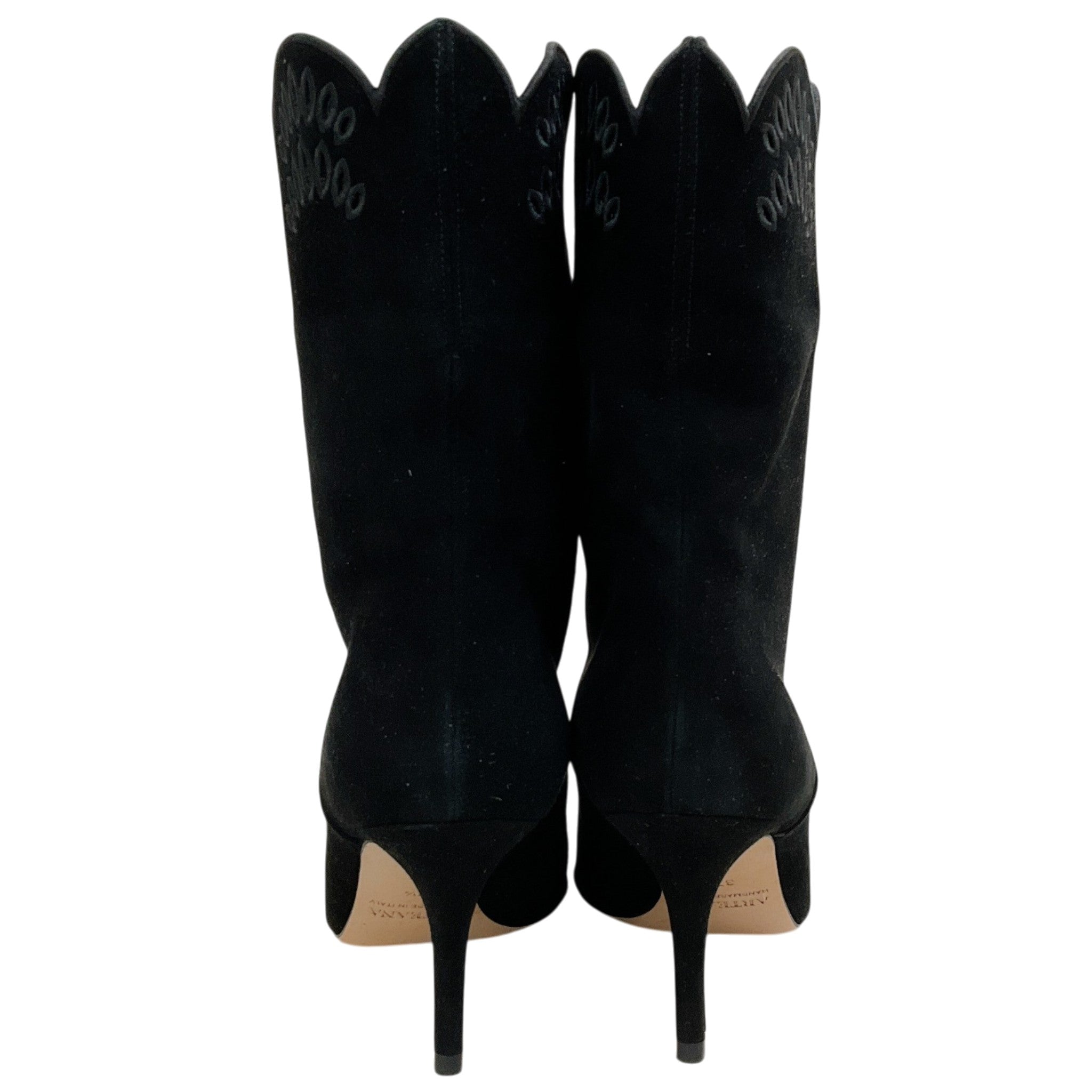 Arteana Black Suede Eyelet Ankle Boots