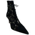 Load image into Gallery viewer, Arteana Black Suede / Lace Ankle Wrap Booties

