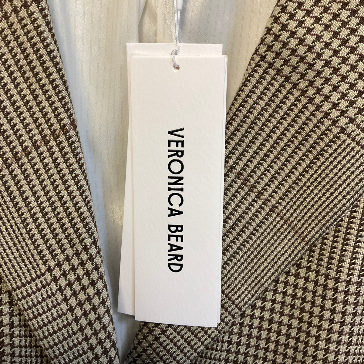 Veronica Beard Ecru / Ochre Battista Plaid Dickey Jacket