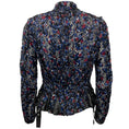 Load image into Gallery viewer, Sacai Blue Multi Floral Eyelet Silk Moto Jacket
