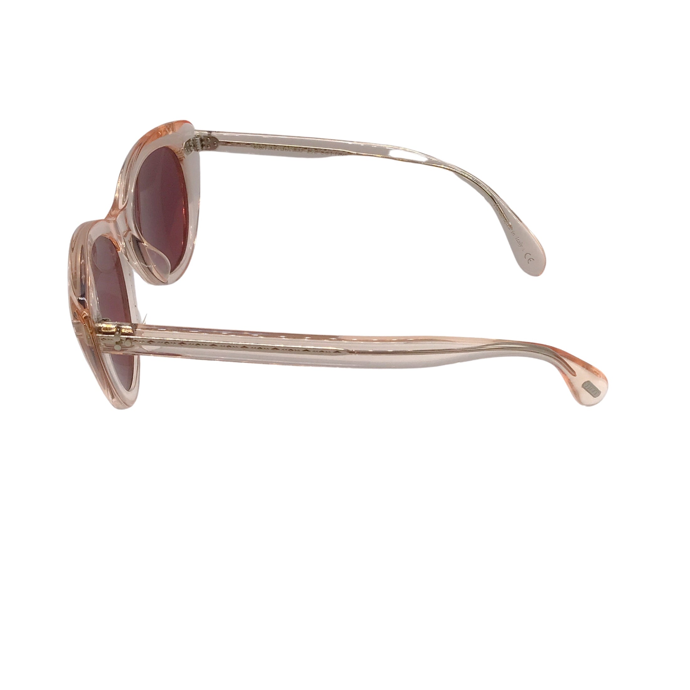 Oliver Peoples Rishell Light Pink / Purple Lens Plastic Frame Sunglasses