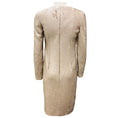 Load image into Gallery viewer, Akris Champagne Sequined Long Sleeved Cocktail Dress
