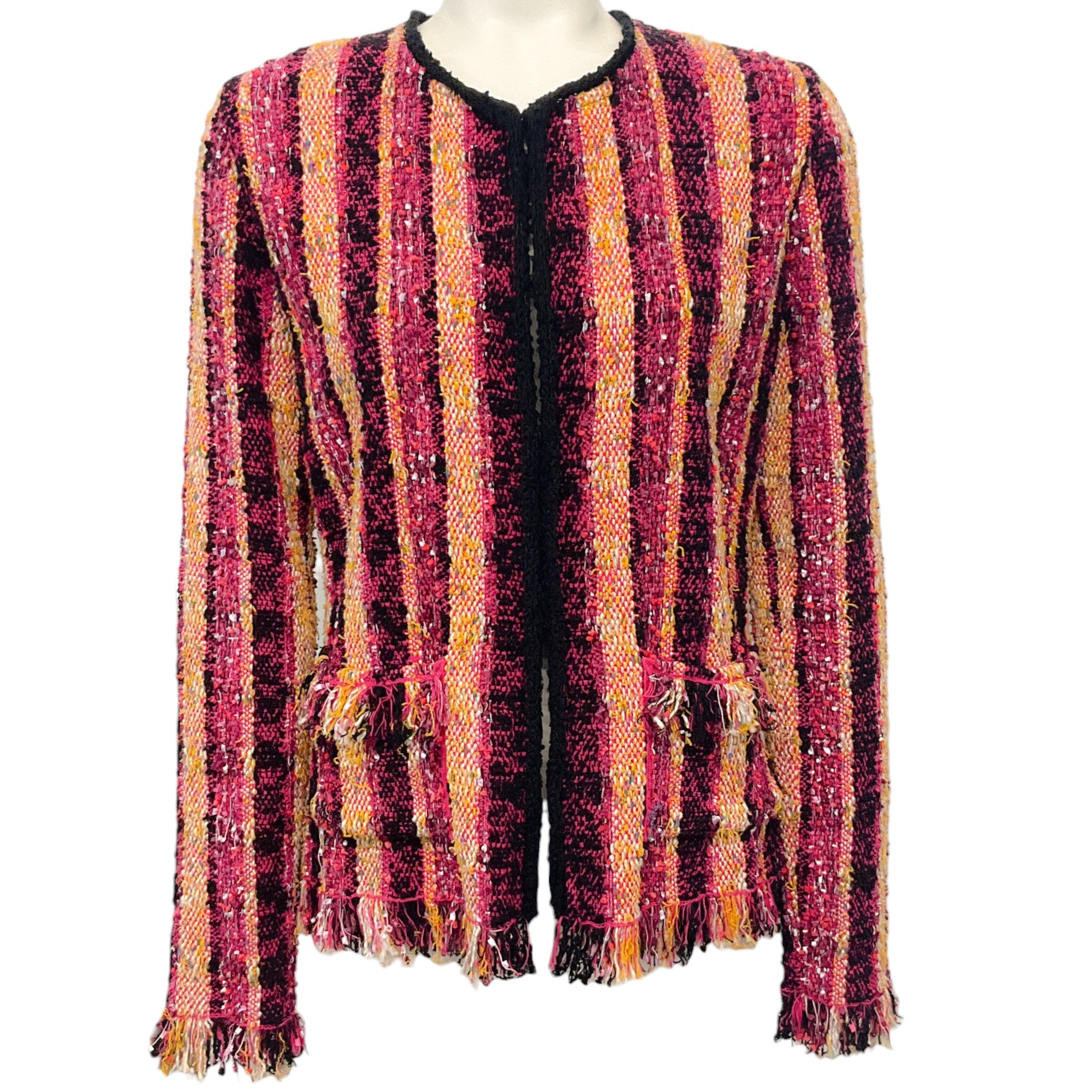 Etro Pink / Gold Tweed Knit Jacket
