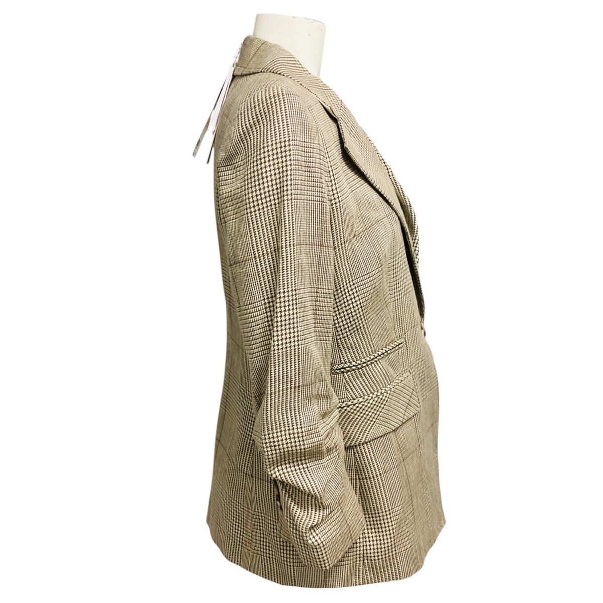 Veronica Beard Ecru / Ochre Battista Plaid Dickey Jacket
