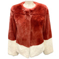 Load image into Gallery viewer, Adrienne Landau Spice / White Rabbit Fur Jacket
