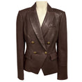 Load image into Gallery viewer, Veronica Beard Burgundy Oxblood Gail Lamb Leather Dickey Jacket
