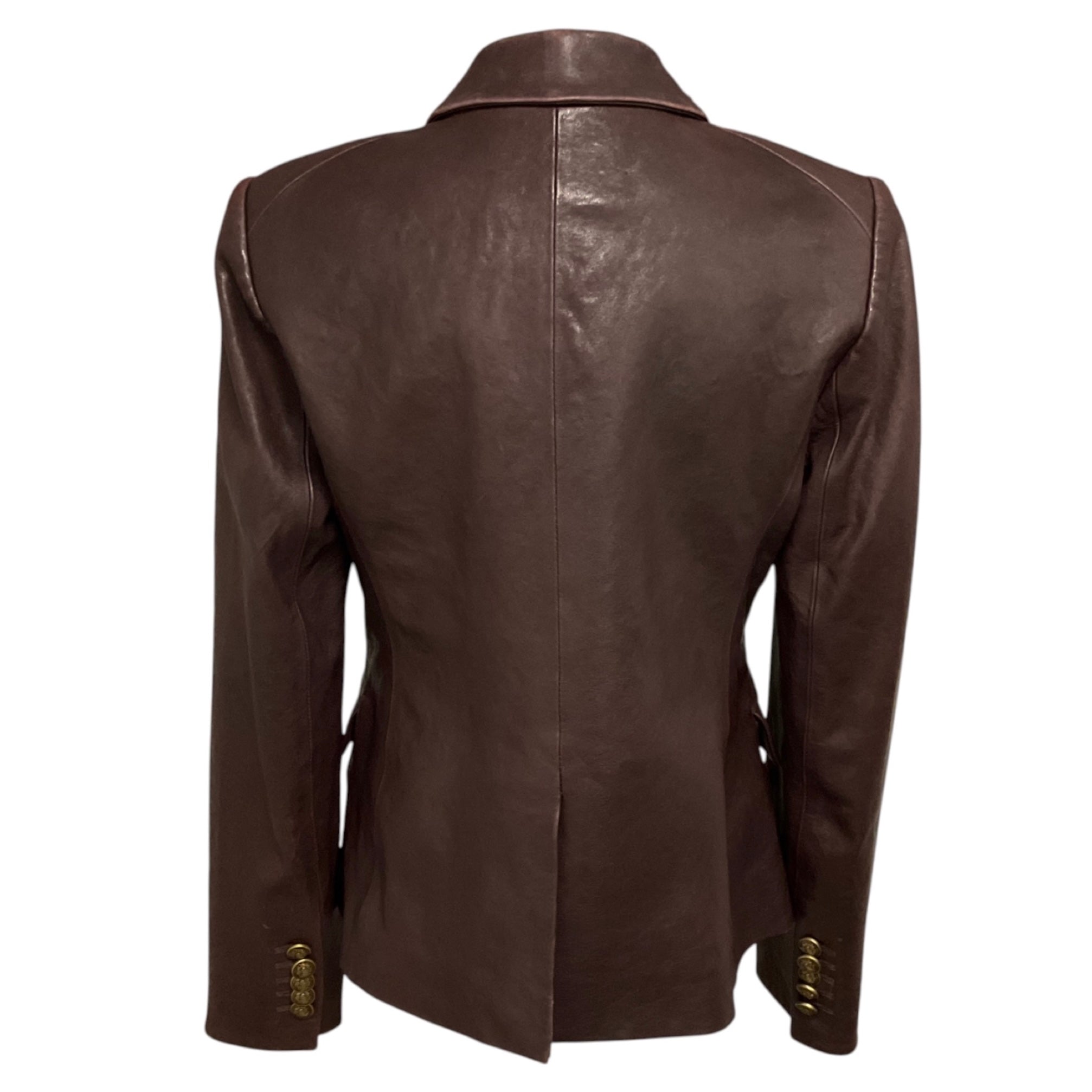 Veronica Beard Burgundy Oxblood Gail Lamb Leather Dickey Jacket